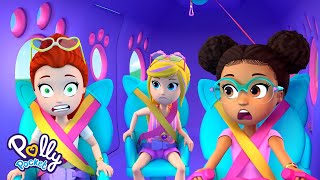 Polly Lila und Shani fliegen stilvoll im KittyFlugzeug  Polly Pocket  Adventure Studio Ep1 [upl. by Eizzik260]