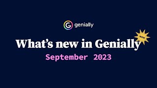 New in Genially┃September 2023 [upl. by Eunice242]