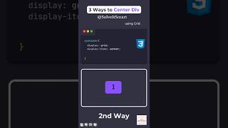 🔥3 Ways to Center Div  Master the art of div centering with these 3 easy CSS technique  Web Design [upl. by Ocker]