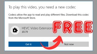 How to install Microsoft paid HEVC Video Extension for Free [upl. by Akenat]