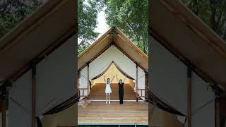 Glamping luxury Safari Tent Lodge Nearby Beautiful Lake [upl. by Kehr]