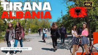 4K Walk in Tirana Albania  May 2023  Walk n Talk Albania [upl. by Nairad]