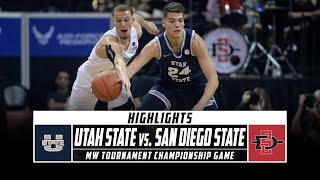 Utah State vs No 5 San Diego State Highlights – MW Mens Tournament Championship 2020  Stadium [upl. by Arabel]