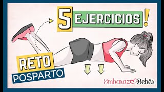 5 EJERCICIOS PostParto en casa ✊🏼🔥 ¡Recupera la figura tras el embarazo [upl. by Trebornhoj]