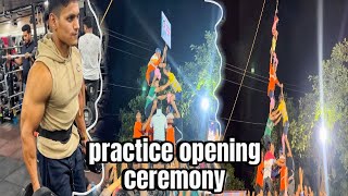 practice opening ceremony gym rishi patil vlog  💎 diamond jimko chavindra bhiwandi [upl. by Adrahs]