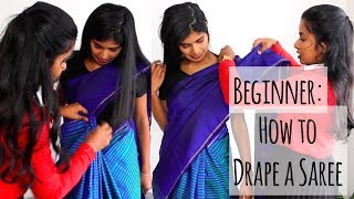 Teaching a Beginner How to Drape a Saree w TiffanyThinks  Thuri Makeup [upl. by Holtorf]