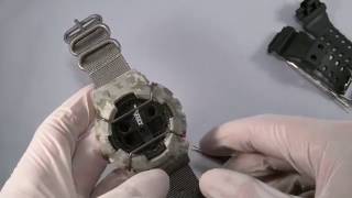 How to change a bezel and strap on Casio GShock GA100 watch jaysandkays [upl. by Vaenfila]