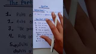 syntax grammar class 12  syntax grammar english  syntax grammar  syntax grammar [upl. by Enyalb]