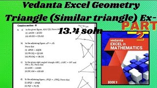 class 9 vedanta excel in mathematics geometry Triangle SimilarTriangle ex134 solution  part 2 [upl. by Semele808]