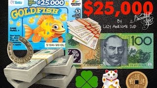 25000 Winnings  100 scratch cards lottery tickets Australia scratchies Vlog1 [upl. by Anim]