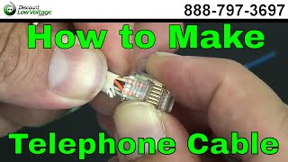 How to make a Telephone Cable  USOC RJ11 RJ45 [upl. by Nerro701]