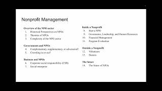 Nonprofit Management Overview [upl. by Fiora]