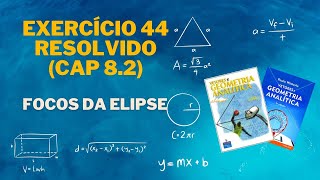 Exercícios Resolvidos  GA  Cap 82  Ex 44  Cônicas  Elipse [upl. by Ylluz]