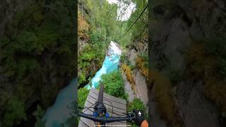 crossing mountain rope with bycycle shortsvideo [upl. by Idorb]