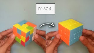 Rubiks Cube Solve Just 1 Minute 😱  SCuber [upl. by Nosned]