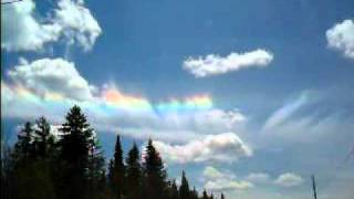 HAARP Lights WEIRD Rainbow Clouds Chemtrail Chembow or Phenomenon 2011 [upl. by Millhon79]