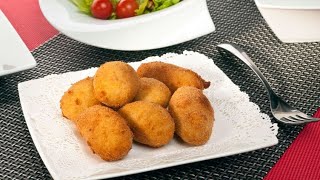 Receta de croquetas de champiñones y ensalada  Bruno Oteiza [upl. by Oniuqa847]