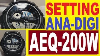 Setting Casio AEQ200W manual 5472 [upl. by Ishmul]