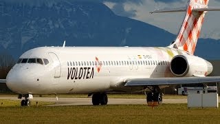 Volotea Boeing 717 EIEXJ Departing Grenoble Isère Airport GNBLFLS [upl. by Lucian]