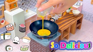 Amazing Miniature Make Sushi so Easy  Cooking in Miniature [upl. by Judith848]