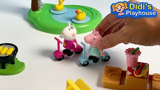 Peppa Pig having a Picnic  Learn Vegetables [upl. by Hnahym]