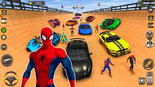 Spider Man Ramp Car Racing  Super Heroes Car Stunt  Gta 5  Car Racing 3D  Video Gameplay [upl. by Esojnauj5]