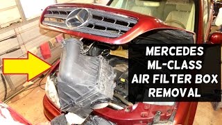 MERCEDES W163 AIR FILTER BOX REMOVAL REPLACEMENT ML320 ML430 ML350 ML500 ML230 ML270 [upl. by Bridget]