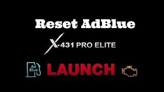 LAUNCH X431 PRO ELITE  How to Reset Adblue [upl. by Retsim]