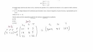 Problemas de matrices con enunciado [upl. by Tarsus]