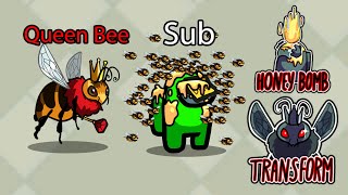 New BEE IMPOSTOR Role in Among Us Bee Mod [upl. by Wasson]