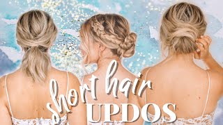 Updo Hairstyles for Short Hair  Kayley Melissa [upl. by Leamiba24]