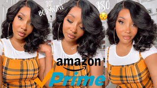 80 HUMAN HAIR WIG 😳😱 WATCH ME INSTALL THIS 20 INCH WIG FROM AMAZON [upl. by Valdes]