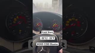 MercedesBenz W205 C250 Bluetec Cold Start in Extreme 32℃  25°F Weather [upl. by Etyak]