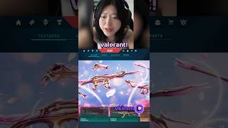 reacting to the new PINK valorant skins [upl. by Aralk]