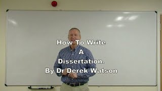 How To Write A Dissertation at Undergraduate or Masters Level [upl. by Novihc96]