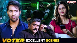 Voter Movie Excellent Scenes  Hindi Dubbed Movie  Vishnu Manchu Surabhi  Aditya Movies [upl. by Isadore]