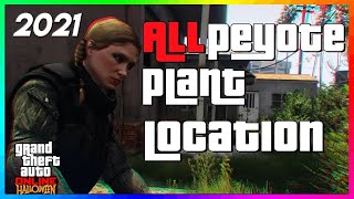 All Peyote Plant Locations GTA 5 Online Hallowen 2021 [upl. by Nnaerb636]