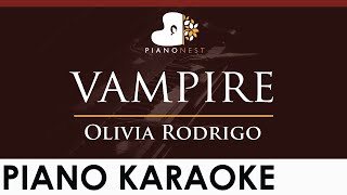 Olivia Rodrigo  vampire  HIGHER Key Piano Karaoke Instrumental [upl. by Emalee]