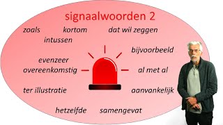 niveau A2B1B2VMBO tweede les over signaalwoorden 2 [upl. by Lekram]