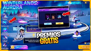 Exclusivo ASI FUNCIONA LA INTERFAZ DEL EVENTO FELICES FIESTAS AURORA PREMIOS GRATIS EN FREE FIRE [upl. by Hakaber]