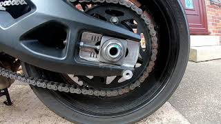 Chain Adjustment S1000XR including Torque settings and Axle Nut size [upl. by Ajdan]