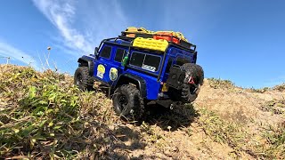 Dual110 Traxxas TRX4 LAND ROVER DEFENDER Adventure OFFROAD4x4rcscaleactionautomobileoffroadcar [upl. by Aikcir]