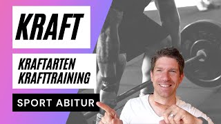 Kraft Kraftarten Krafttraining  ein Überblick  Sport Abitur Theorie [upl. by Peale]