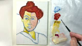 Madame Matisse How To Paint Like MatisseFauvism Easy Acrylic Painting Tutorial For Beginners 407 [upl. by Meadows]