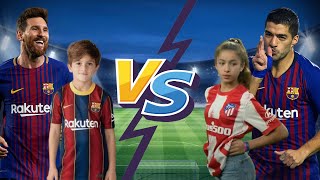 Messi and Thiago Messi VS Suarez and Delfina Suarez [upl. by Bega]