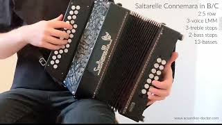 For Sale Saltarelle Tramontane in BC  3voice  14 Bass  Accordion Doctor [upl. by Dnalloh]