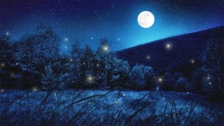 Relaxing Sleep Music and Night Nature Sounds Soft Crickets Beautiful Piano Fall Asleep [upl. by Tallbott582]