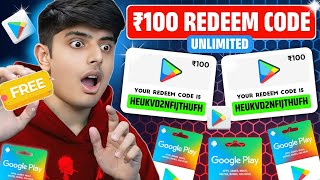 Daily Get ₹100 Free Redeem Code App  Free Redeem Code Today  Free Google Play Redeem Code App 2024 [upl. by Ahtram]