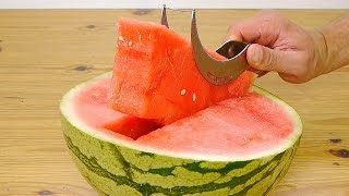 How To Cut Watermelon  Slicer Test and Review [upl. by Elohcan]