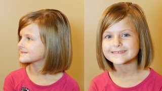 How to do a Bob Cut  Short Hair Tutorial  Girls Haircuts [upl. by Irb956]